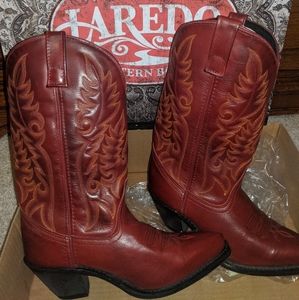Western women's leather boots